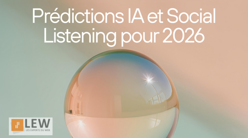 IA et Social Listening prédictions 2026 insights augmentés LEW